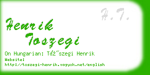 henrik toszegi business card